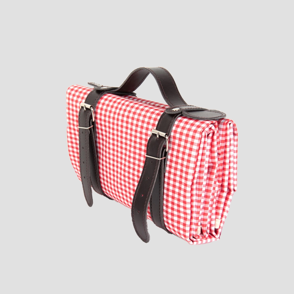 Manta de picnic con asa de cuero cuadrille -  –  Especialistas en Regalos Corporativos Gourmet